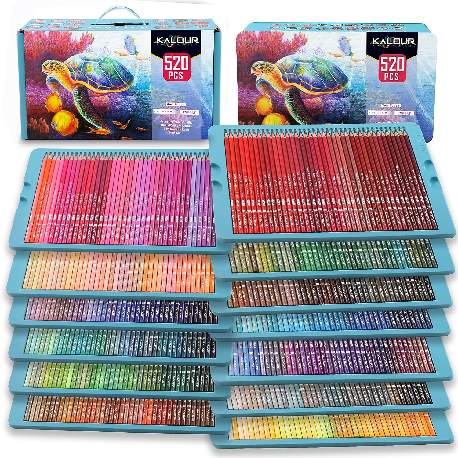 KALOUR Premium Watercolor Pencils, Set of 120 Colors,With Water
