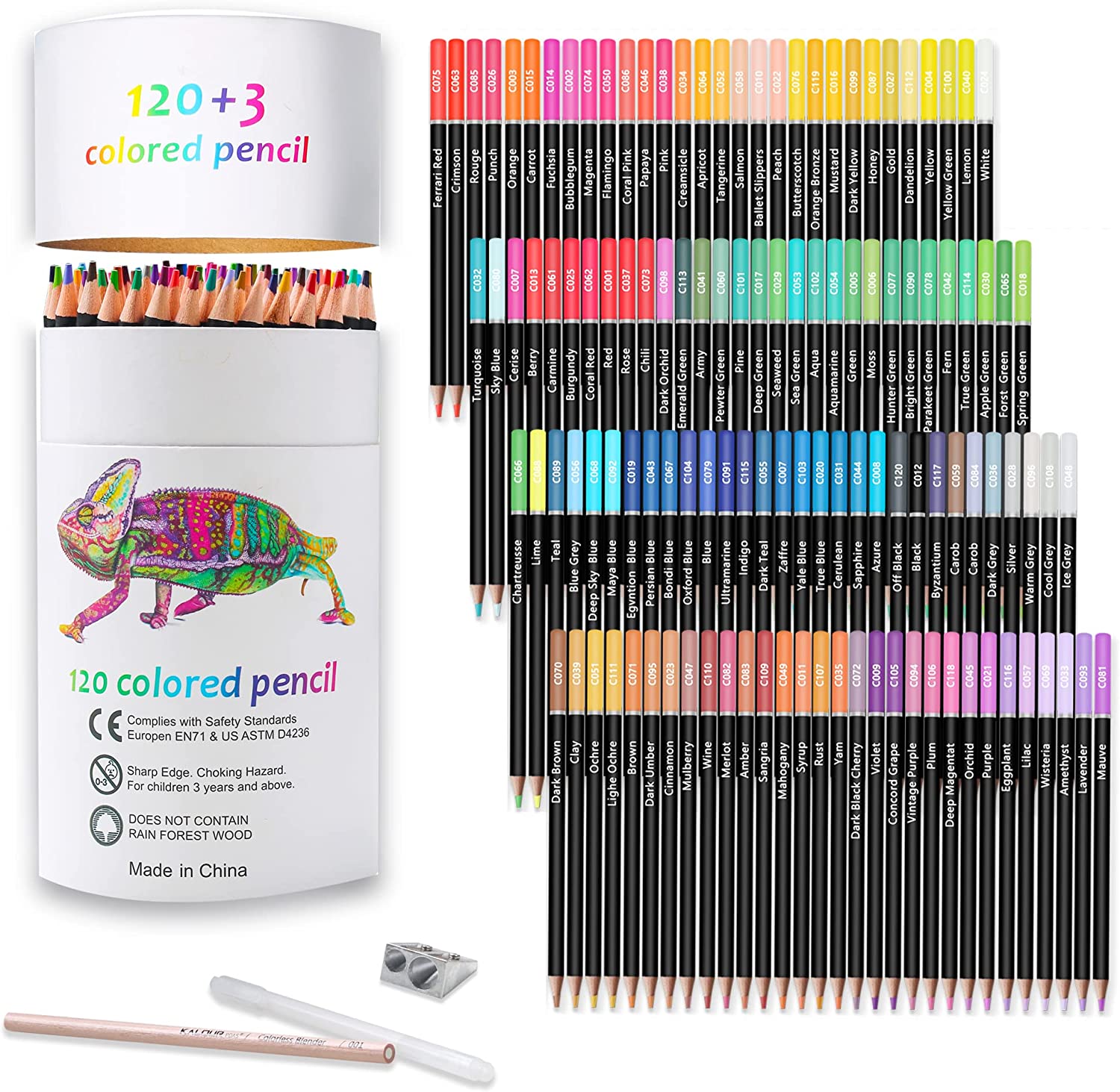 KALOUR Premium Colored Pencils,Set of 120 Colors,Artists Soft Core with Vibrant Color,Ideal for Drawing Sketching Shading,Coloring Pencils for