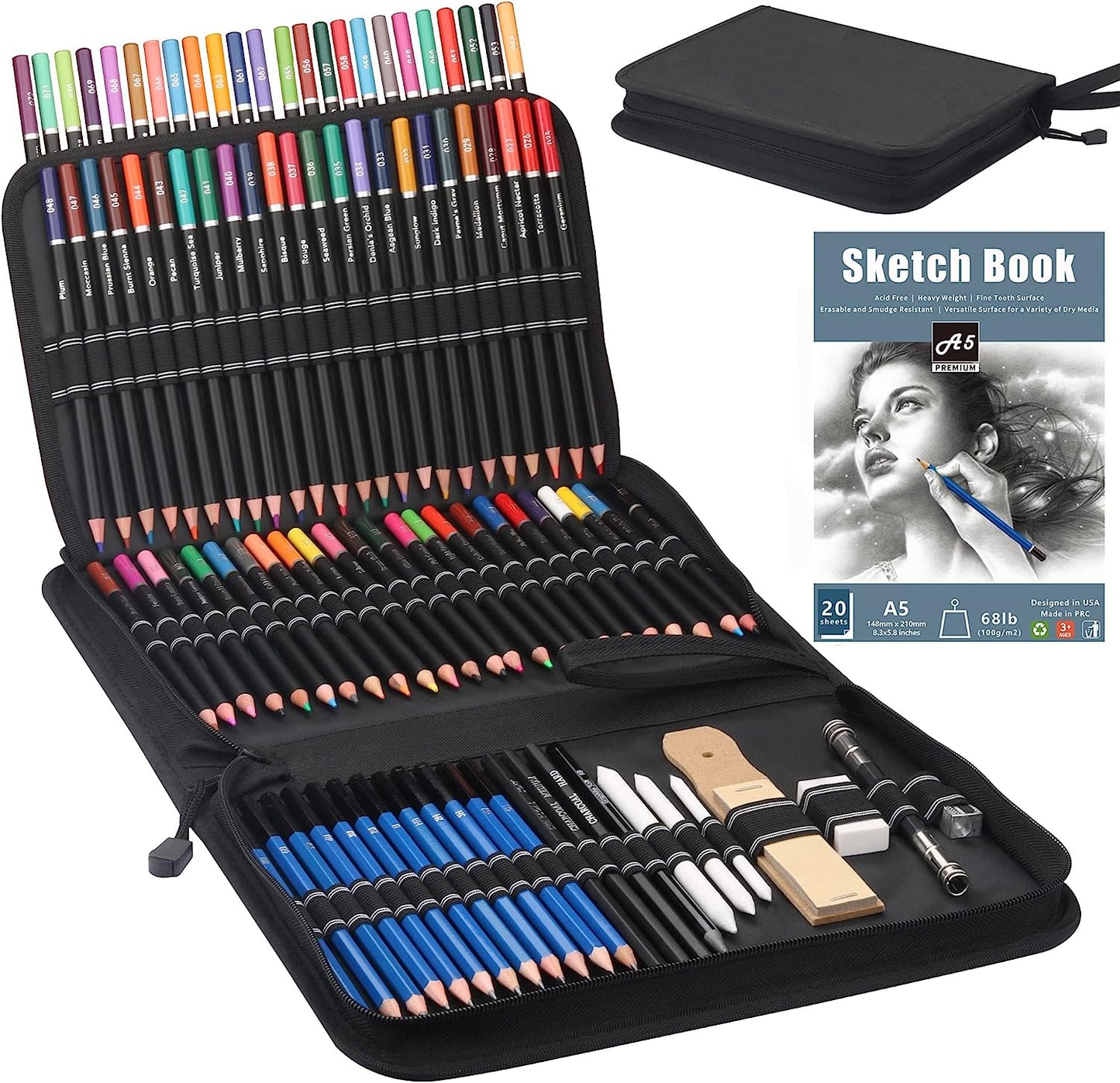 KALOUR Premium Drawing Pencil Set(96pcs),including 72 Colored Pencils