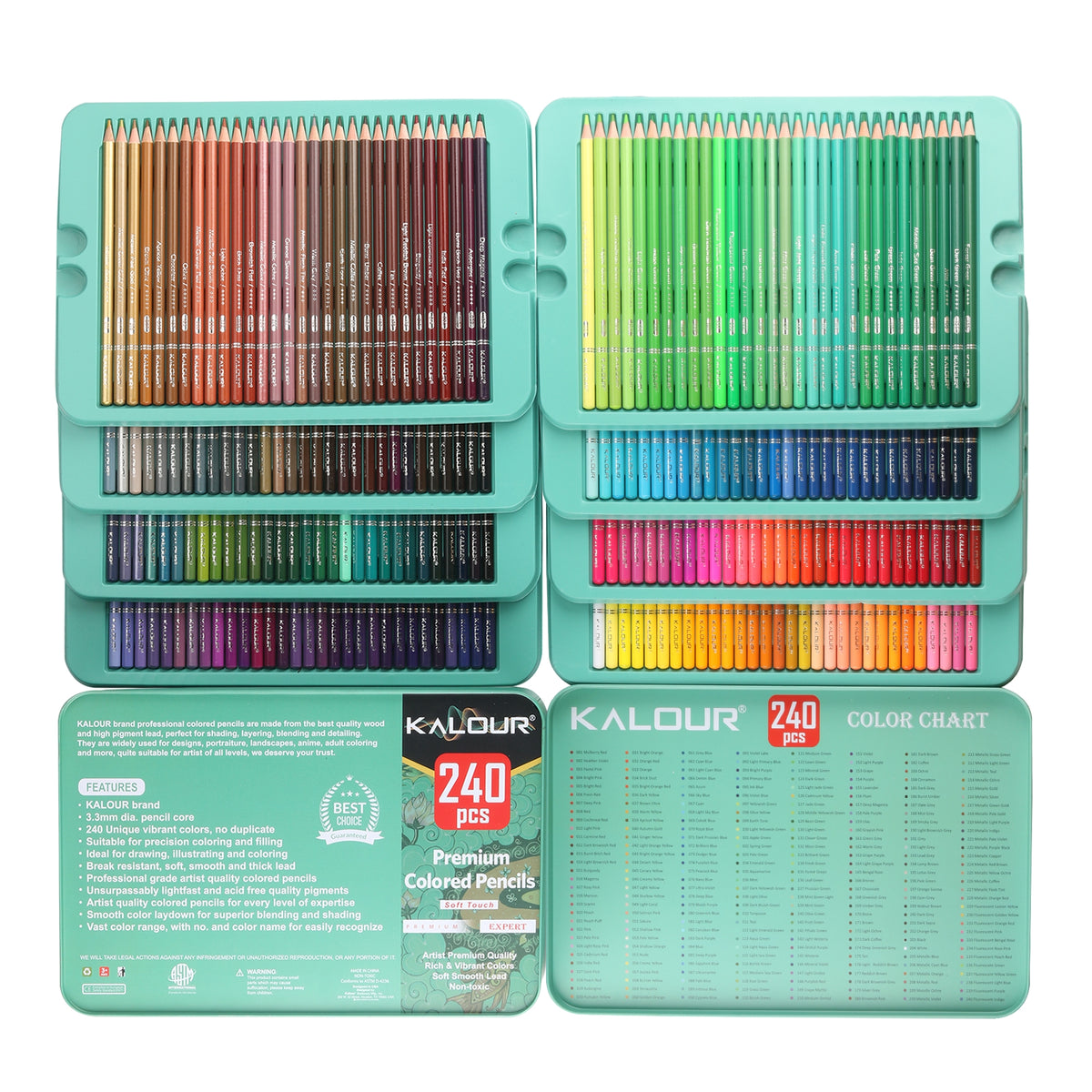 Kalour KALOUR Professional Colored Pencils,Set of 240 Colors