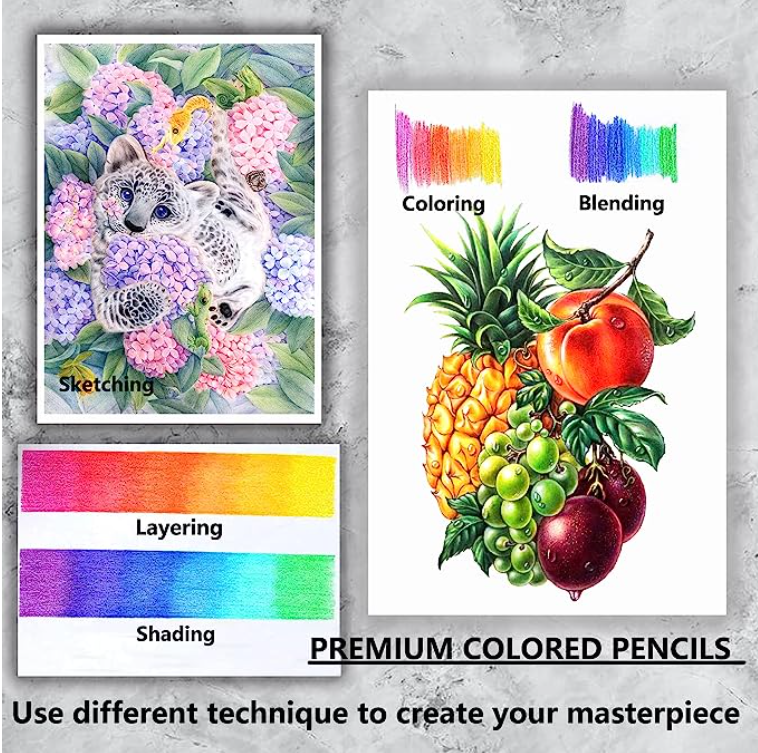 Zenacolor 120 Colored Pencils In Metal Case - 120 Unique Colors