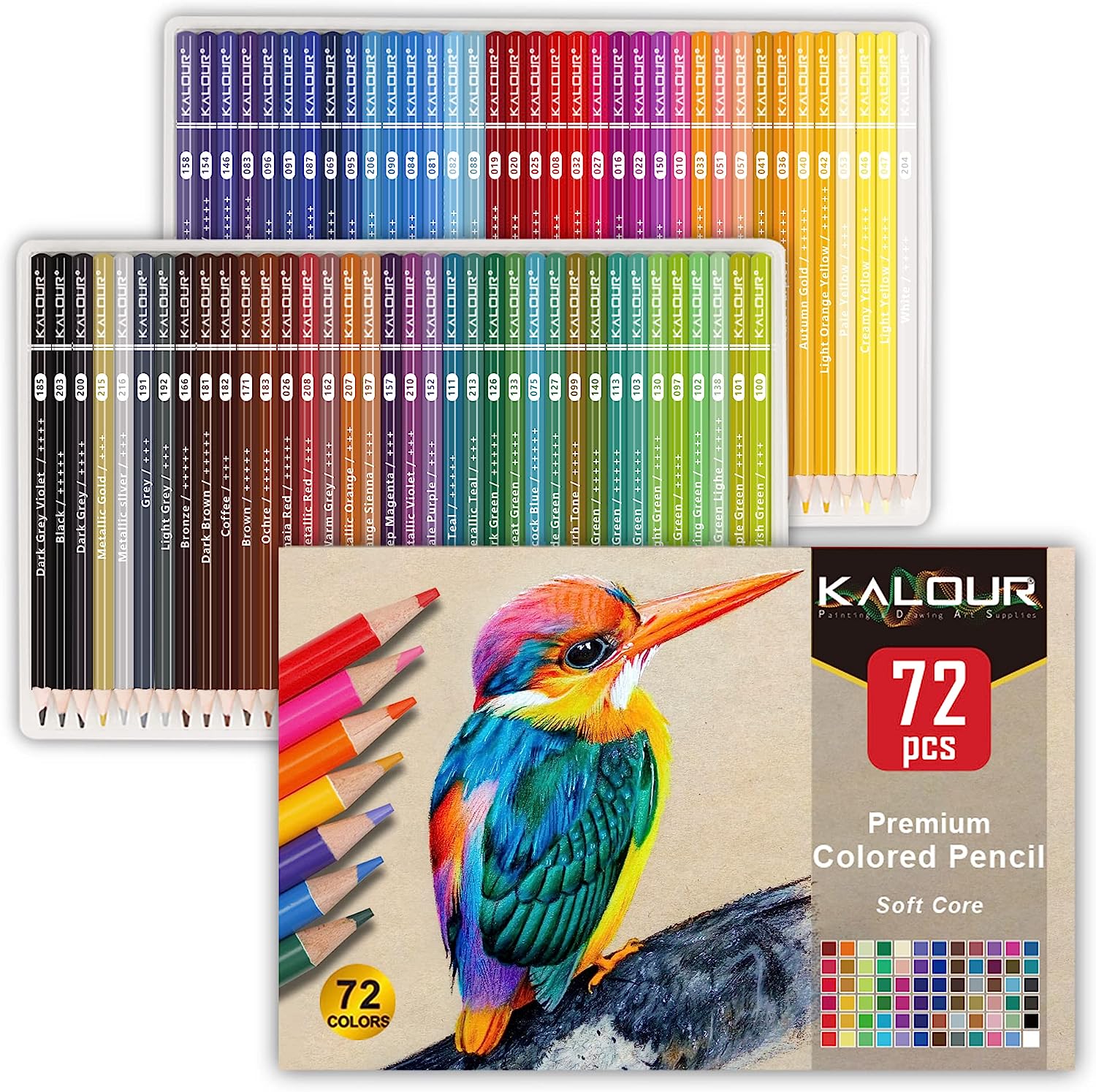 Soucolor 72-Color Crayons Colorées pour Livres de Rwanda
