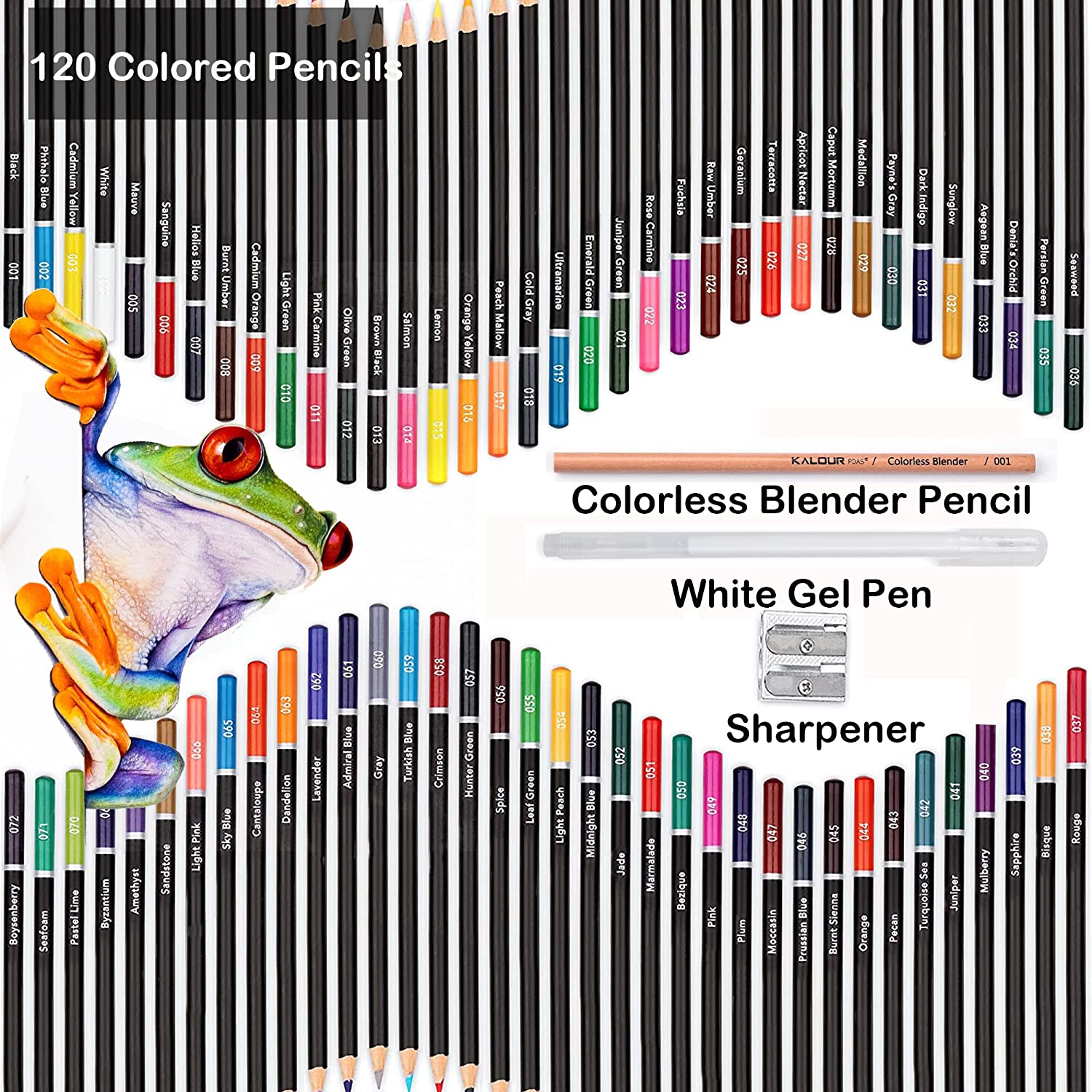 KALOUR 120pcs Watercolor Pencils Set,Professional Colored Pencil for Adult  Teens,Premium Art Supplies for Coloring, Blending