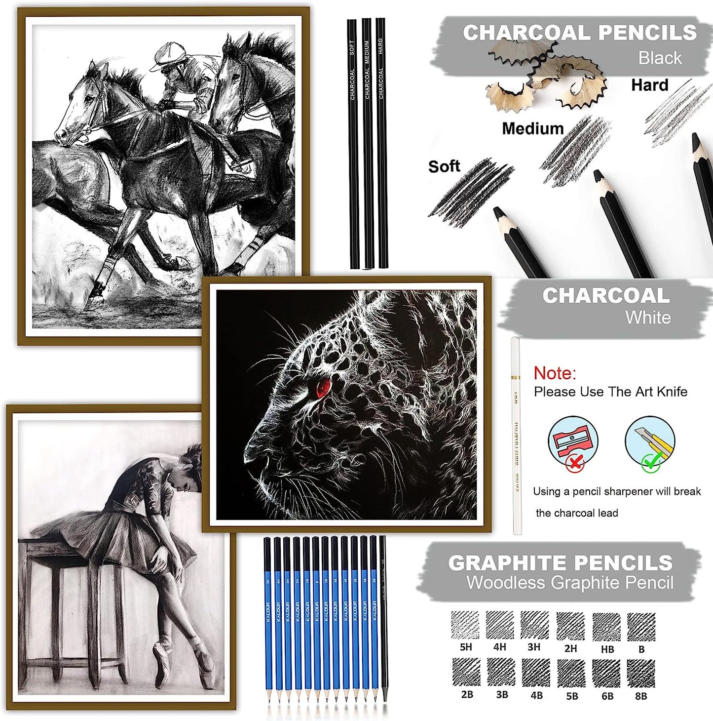 KALOUR Sketching Pencil Set(34 Pack)