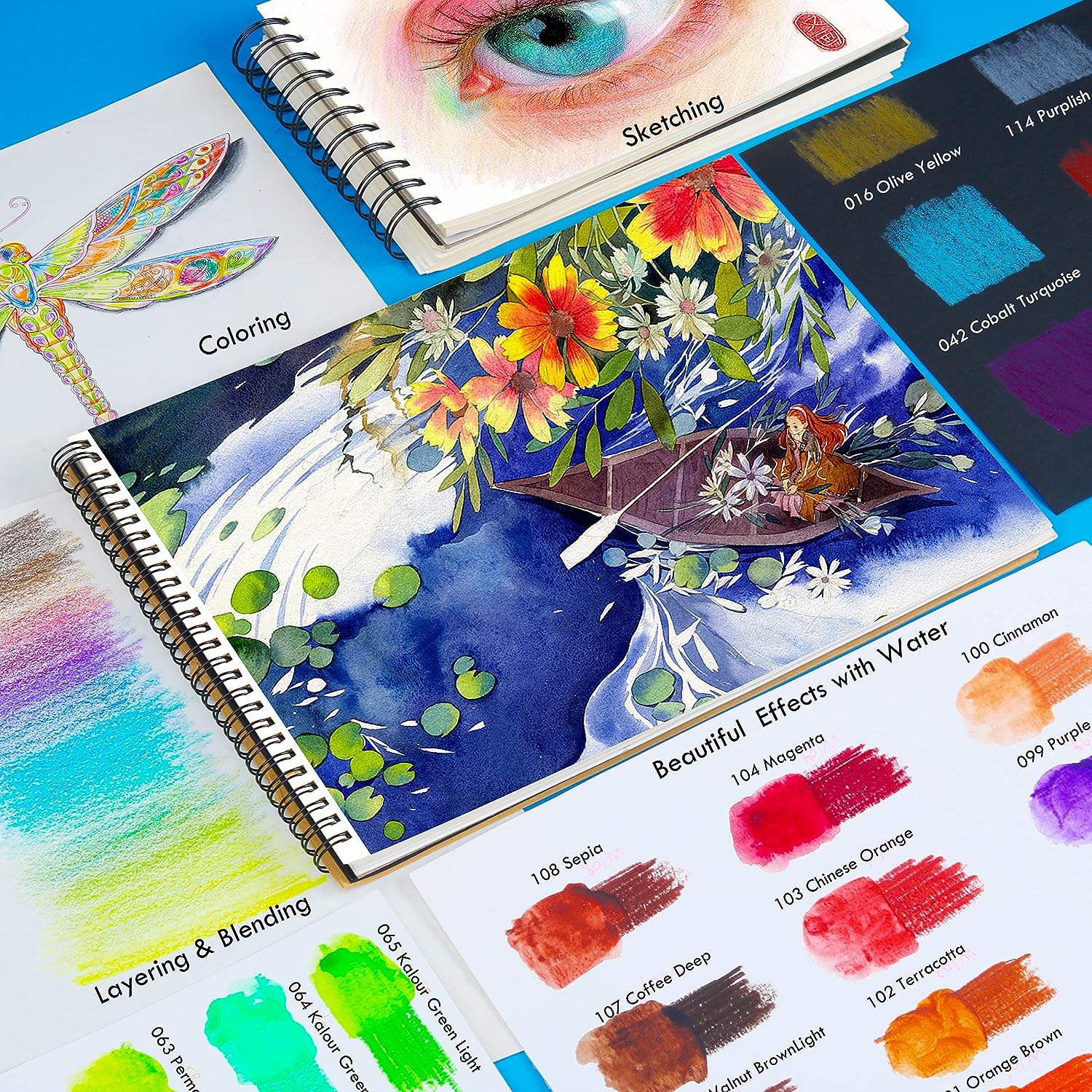 KALOUR Colored Pencil Set ,120 Colors Professional Oil Paint Set Hand –  AOOKMIYA