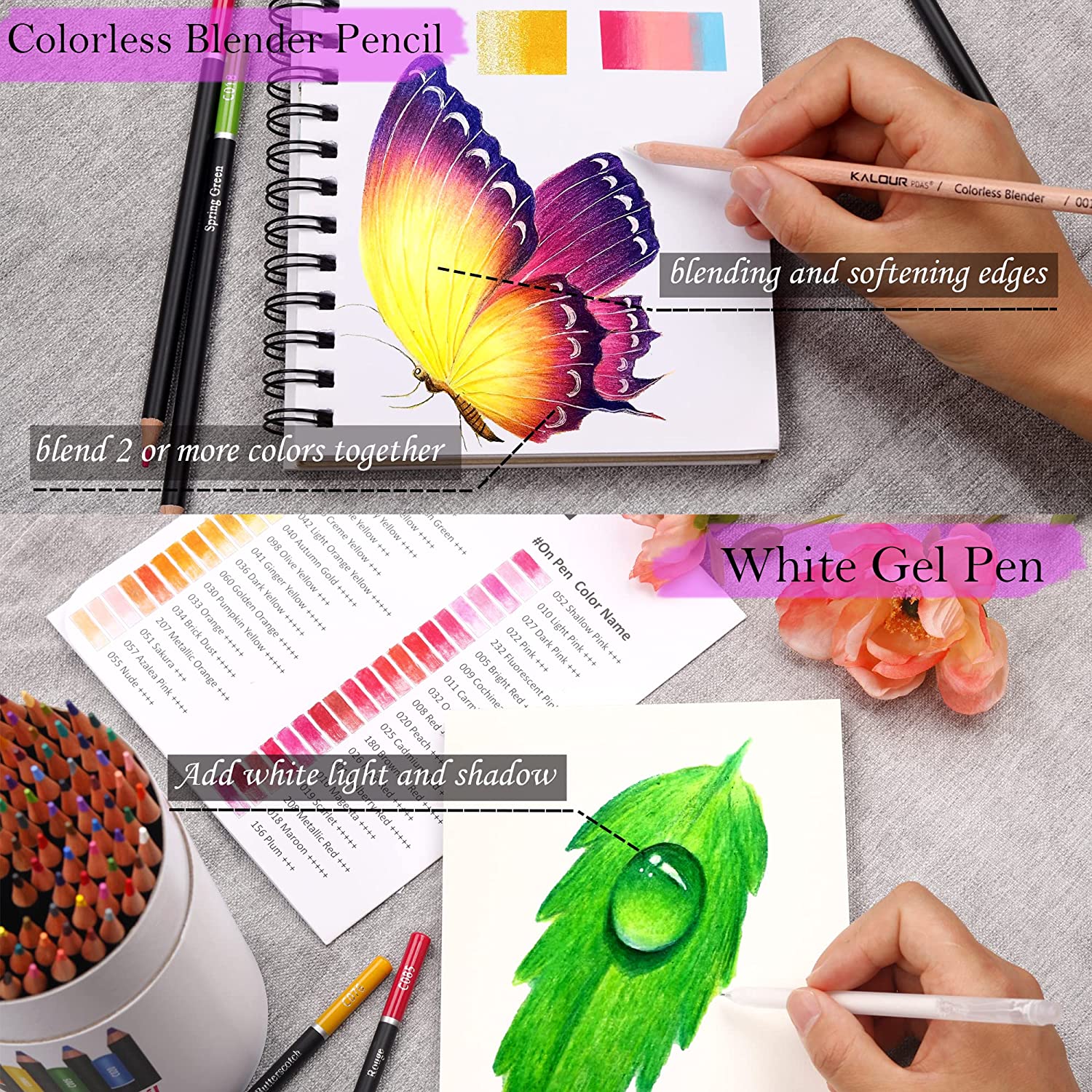 Water Color Pencils Kalour, Color Pencil 120 Colors